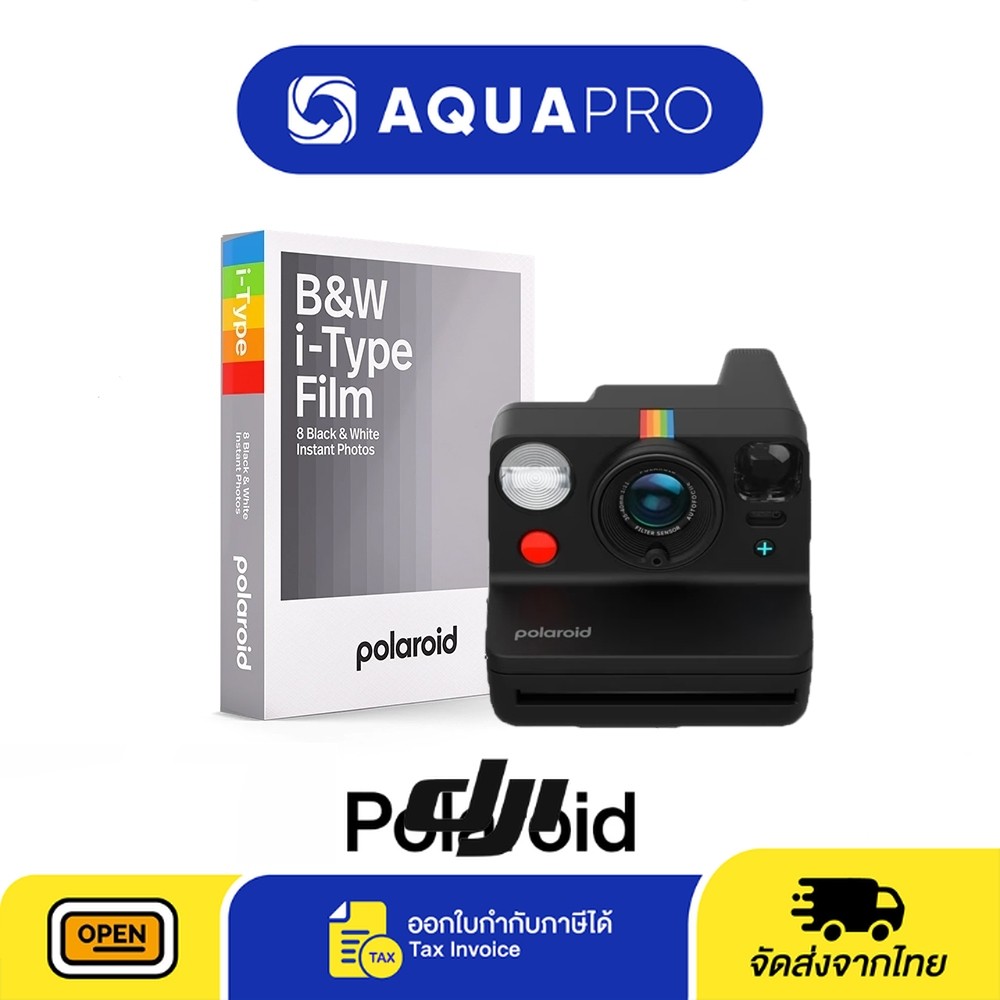 Polaroid Now+ Generation 3 + Polaroid B&W Film for 600 (ประกันศูนย์ไทย) By Aquapro