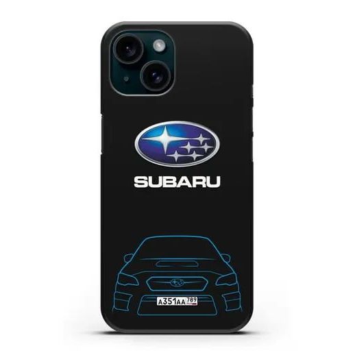 Subaru Black Logo Hd Printing เคส IPhone Cover Shell IP 17 16 Pro Max Plus X XR 3