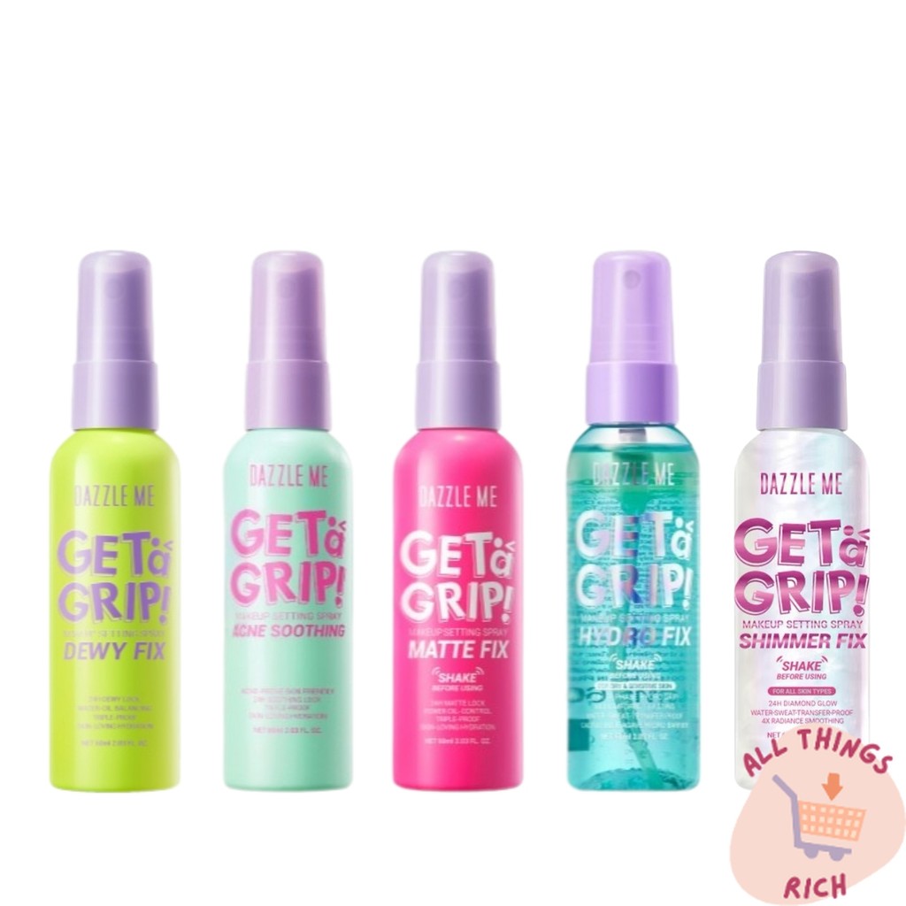 Dazzle Me Get A Grip Makeup Setting Spray แดซเซิล มี เซทติ้งสเปรย์ ล็อคเครื่องสำอางค์ 1 ขวด 60ml
