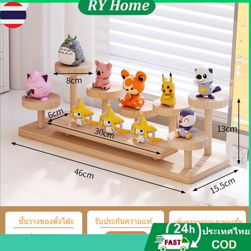 2️⃣4️⃣𝐇.พร้อมส่งจากไทย🚚ชั้นวางโมเดลไม้ ชั้นวาง Art Toy Popmart Labubu ชั้นวางฟิกเกอร์ ฐานเป็นไม้ แข็งแรง ตั้งโชว์ของสะสม ประกอบง่าย