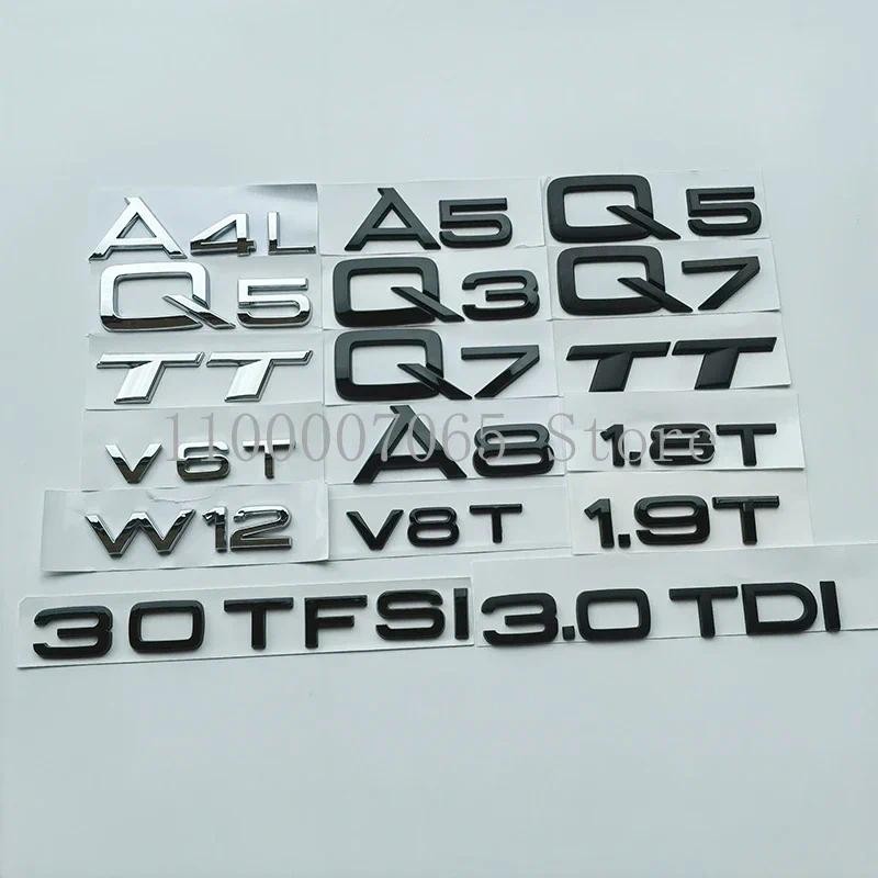 ABS ตัวอักษรตัวเลขสัญลักษณ์สําหรับ A1 A3 A4 A5 A6 A7 A8 Q2 Q3 Q5 Q7 TT 2.0T 3.0T 4.0T 5.0T TFSI TDI 