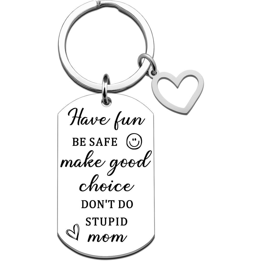 Gifts for Son Daughter Kids from Mom Funny 18th Birthday Keychain Gift for Teenager Boys Girls Cool 
