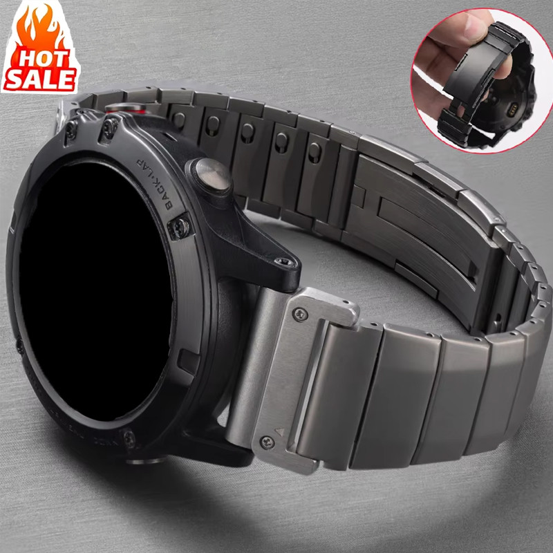 Quick Fit สายสแตนเลสสตีลโลหะ 22/26 มม. สําหรับ Garmin Fenix 8/7/7X/6/6X/5/5X/3/Epix Pro Gen 2 ฤดูร้อน
