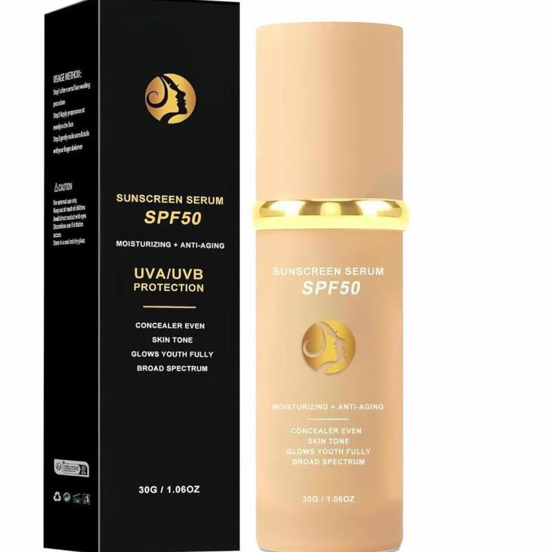 4 in 1 Liquid Foundation คอนซีลเลอร์ Moisturizing Sunscreen Essence SPF50 เปลี่ยนสีกรดไฮยาลูโรนิก UV