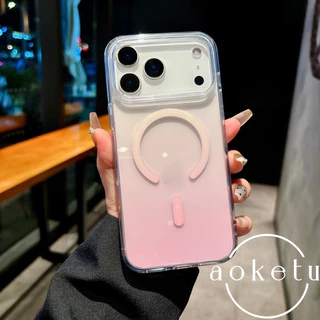 แม่เหล็กดูดไล่โทนสีโปร่งใสเหมาะสําหรับเคสโทรศัพท์ ไอโฟน 17มือโปร อะคริลิคใส 16มือโปร 15 ความรู้สึกระดับไฮเอนด์ 14 รวมทุกอย่างป้องกันการตก 12/11 ฝาครอบป