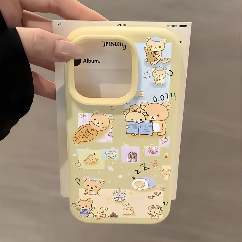 เคส OPPO Reno 15 Pro 5G เคส OPPO Reno 15 Pro Max 5G เคสน่ารัก Rilakkuma เคสซิลิโคน กันกระแทก เคสซิลิโคนเหลว นุ่ม สัมผัสแบบด้าน ป้องกันรอยนิ้วมือ