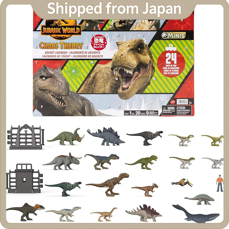 Mattel Jurassic World Survival Mission Dinosaur Advent Calendar - Action Figures Set for Kids Ages 3