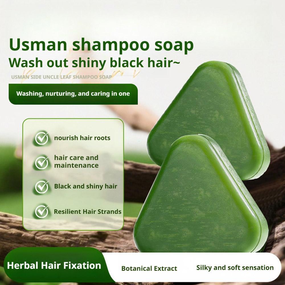 Nature Triangle Shampoo Bar Usman Grass Shampoo Bar Nature Seven Green Herbal Soap For Hair G4v4