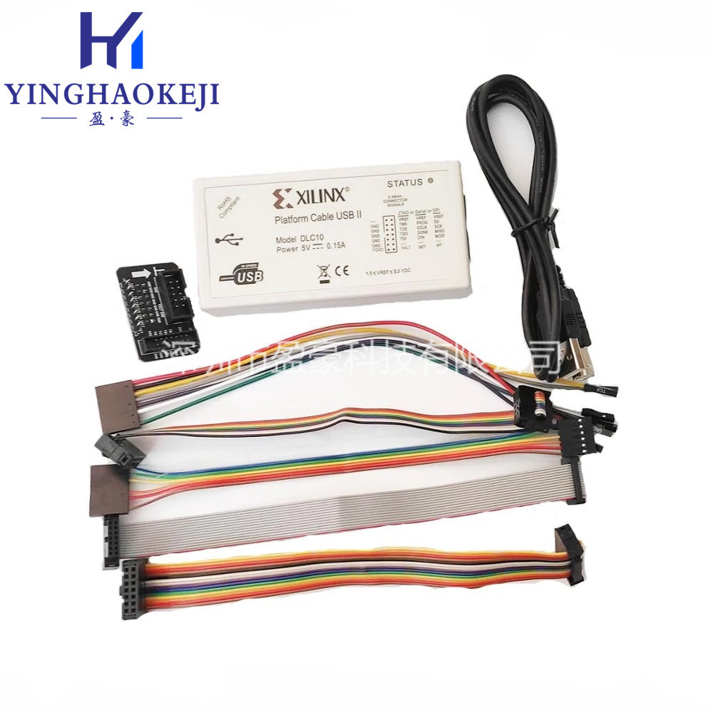 ☽☾สายเคเบิลดาวน์โหลด Xilinx DLC10 สายเคเบิลแพลตฟอร์มจำลอง USB Xilinx FPGA DLC9LP ความเร็วสูง ความแม่