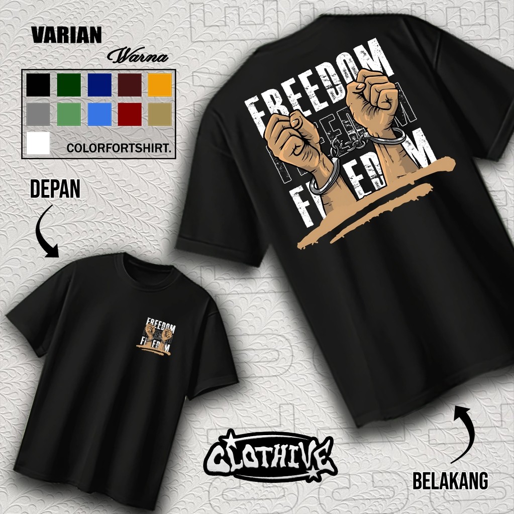 TULLSA - เสื้อยืด FREEDOM - เสื้อยืด FREEDOM สําหรับผู้ชายและผู้หญิง - ใหม่ล่าสุดและ