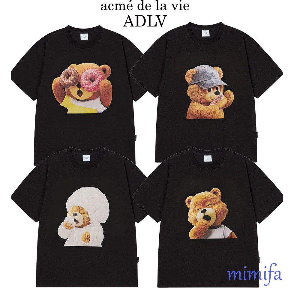 เสื้อยืดตัวการ์ตูนหน้าเด็ก แขนสั้น ลายโดนัท พร้อมหมวก สไตล์น่ารักสำหรับเด็ก