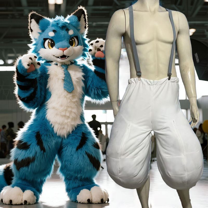 Fursuit Beast Legs Japanese Fury ขาโค้งบรรจุแบบบูรณาการสายรัดปรับได้สามารถสั่งซื้อได้บรรจุครบชุด fur