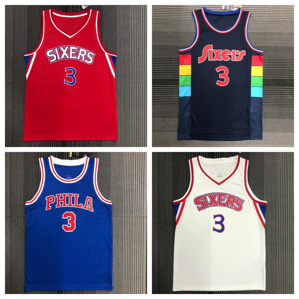 [กดร้อน]2026 เสื้อบาสเก็ตบอล Philadelphia 76ers Have Logo George Allen Iverson City Edition Jersey
