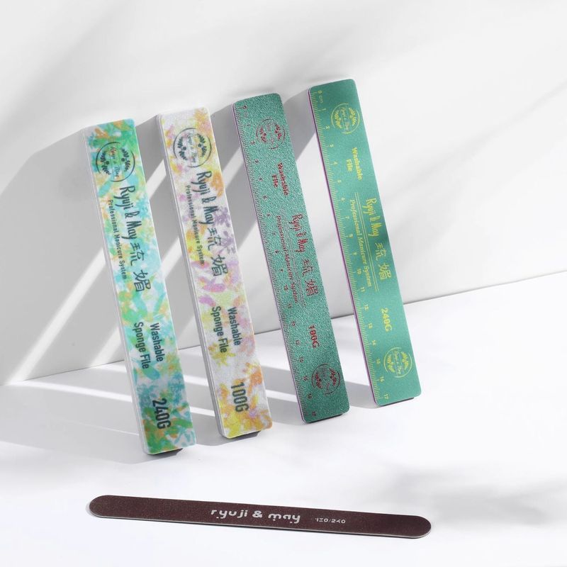 R Ryuji & May Ryuji & May Nails Elasticity Book Nail Wood Rubbing Frosted Strip Sponge Rubbing Strip
