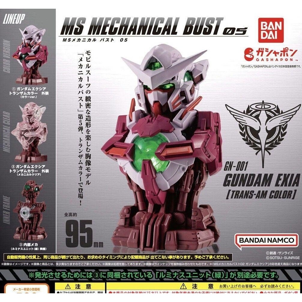 Mobile Suit Gundam MS Mechanical Bust 05 Capsule Toy ครบชุด 3