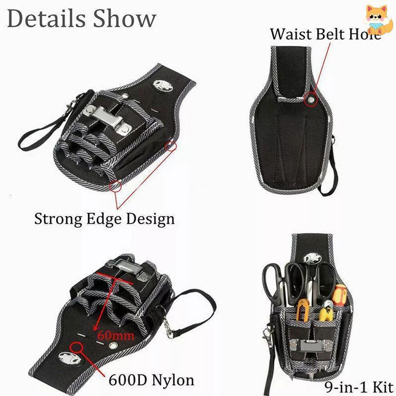 [VI] ช่างไฟฟ้าเอว Poet Tool Belt Pouch กระเป๋าไขควง Kit Holder Case Cal
 ไทย