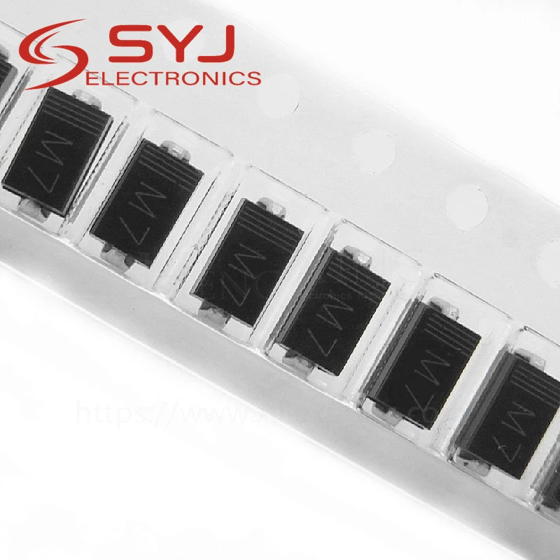 100 ชิ้น/ล็อต DIODE M7 1N4007 SMA SMD 1A 1000V IN4007 ไดโอดเรียงกระแส