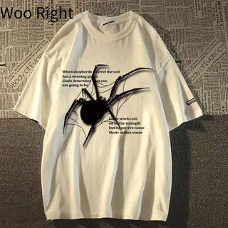 （จัดส่งตลอด 24 ชั่วโมง）Woo Right เสื้อยืดคอกลม แขนสั้น เสื้อยืดแฟชั่น ใส่สบาย HY งานเกรดพรีเมียม งานเกรด A