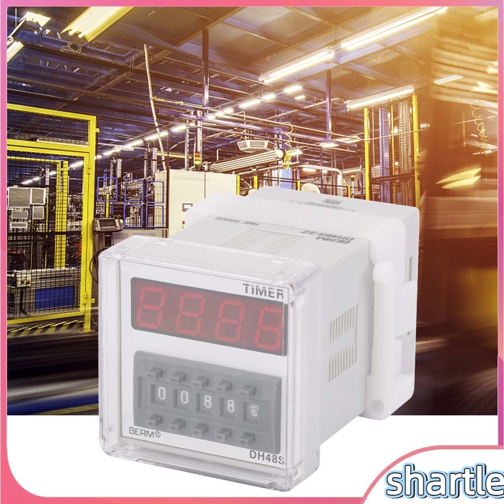 Shartle-th รีเลย์ DH48S-2Z จอแสดงผล LCD TIMER DELAY 220VAC 0.01 วินาที-9999 ชั่วโมง