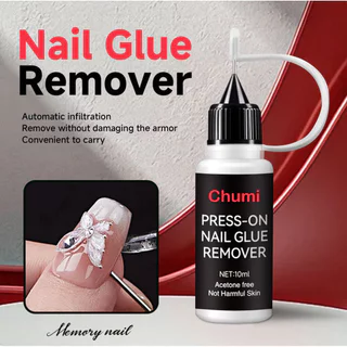 Chumi หัวเข็ม NAIL GLUE REMOVER น้ำยาละลายกาวต่อเล็บ ถอดเล็บปลอม ลดการงัดถนอมเล็บ PVC Debonder