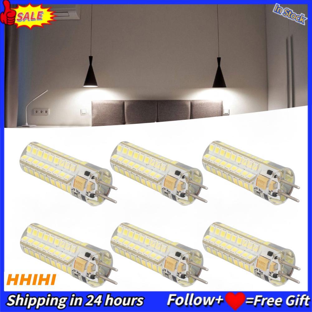 Hhihi Hhihi 6 Pack GY6.35 หลอดไฟ LED - AC DC 12V 7W หลอดไฟขนาดเล็ก 700 Lumens Night Corn สำหรับไฟจี้