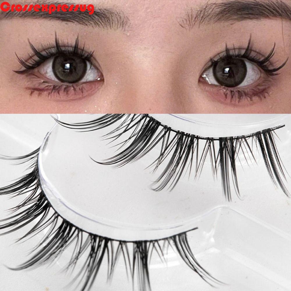 VORTEX 8 คู่ขนตาปลอม, Dense Curled Little Devil Full Strip Lashes, Grafting DIY นํากลับมาใช้ใหม่ธรรม