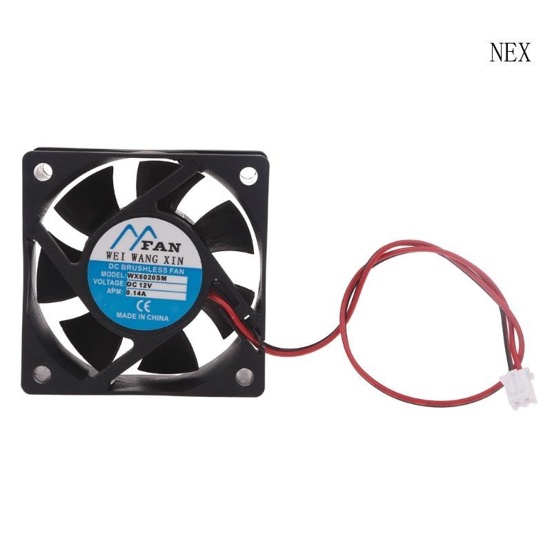 NEX 60mm Mini Cooling Fan Sleeve Bearing 6020 12V DC 60X60X20mm Brushless Miner