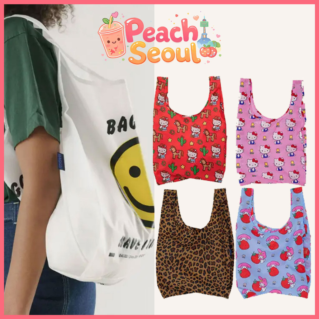 BAGGU x Hello Kitty Reusable Bag | Eco Shopping Tote | Foldable Lightweight Bag | Cute Collaboration