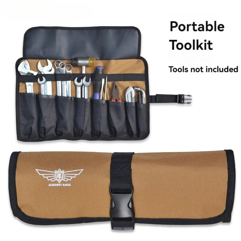 Oxford ผ้าม้วนแบบพกพากระเป๋าประแจเครื่องมือพับ Spanner ค้อน Camping กระเป๋าเครื่องมือเก็บกระเป๋า Toolkit