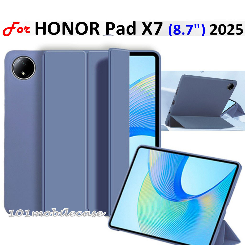 เคสสําหรับ HONOR Pad X7 8.7 2025 HONOR Pad 10 12.1 แท็บเล็ตรุ่น JMS-W09 L09 แฟชั่นผิวหนังนุ่มพับขาตั้ง Flip Case Cover