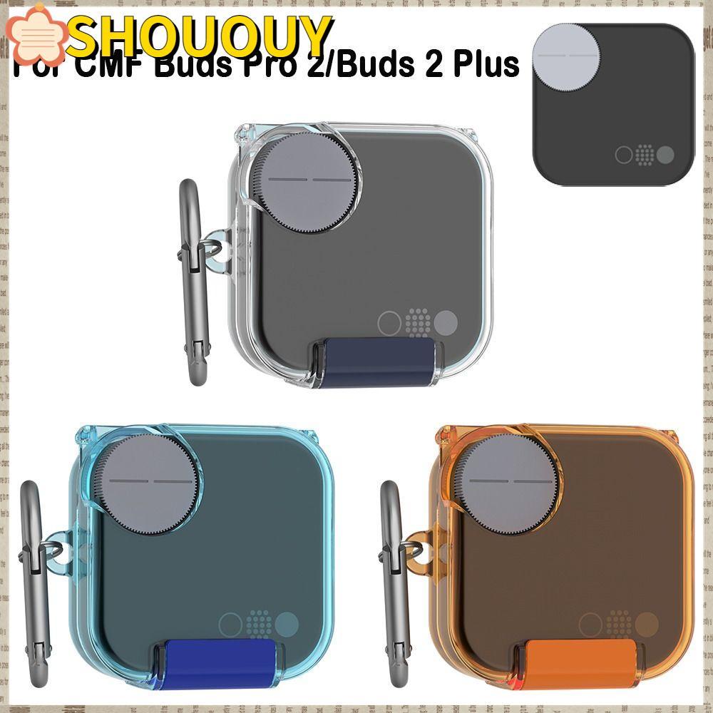 ฝาครอบ SHOUUY, ล็อคความปลอดภัย TPU หูฟังป้องกัน, ป้องกันรอยขีดข่วนกันกระแทกโปร่งใสหูฟังสําหรับ CMF Buds 2/Buds 2 Plus อุปกรณ์เสริมหูฟัง