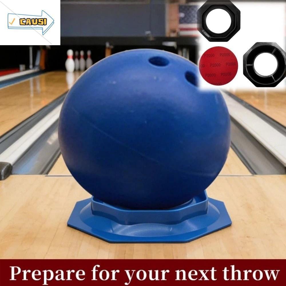 CAUSI Bowling Ball Holder, 2-in-1 หกเหลี่ยม Bowling Ball Siding Pad Holder, Professional ลื่นพร้อมกร
