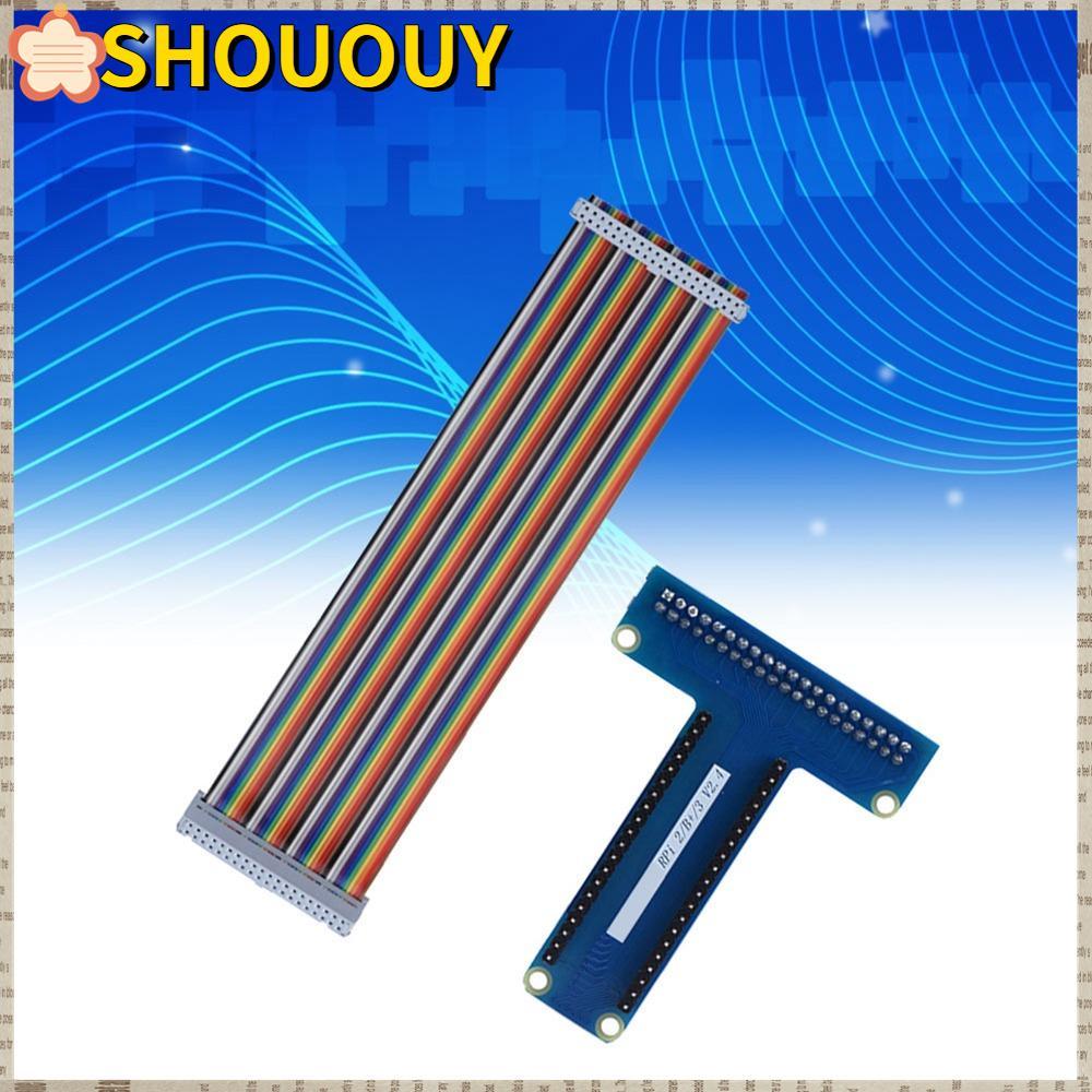 SHOUUY GPIO บอร์ดขยาย,ปฏิบัติ 40Pin สายริบบิ้น T ประเภท GPIO, แบบพกพาใช้งานง่าย GPIO อะแดปเตอร์สําหร