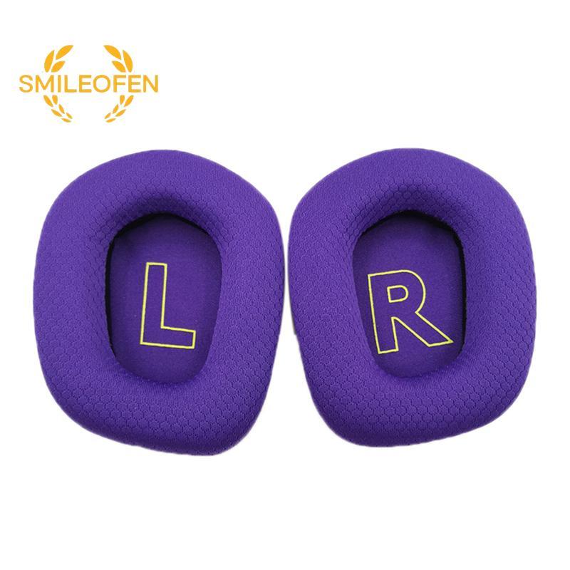 LOGITECH [Smileofen] เปลี่ยนแผ่นรองหูฟังเมมโมรี่โฟมตาข่ายระบายอากาศที่ปิดหูกันหนาวหัวคานเบาะอะไหล่ซ่
