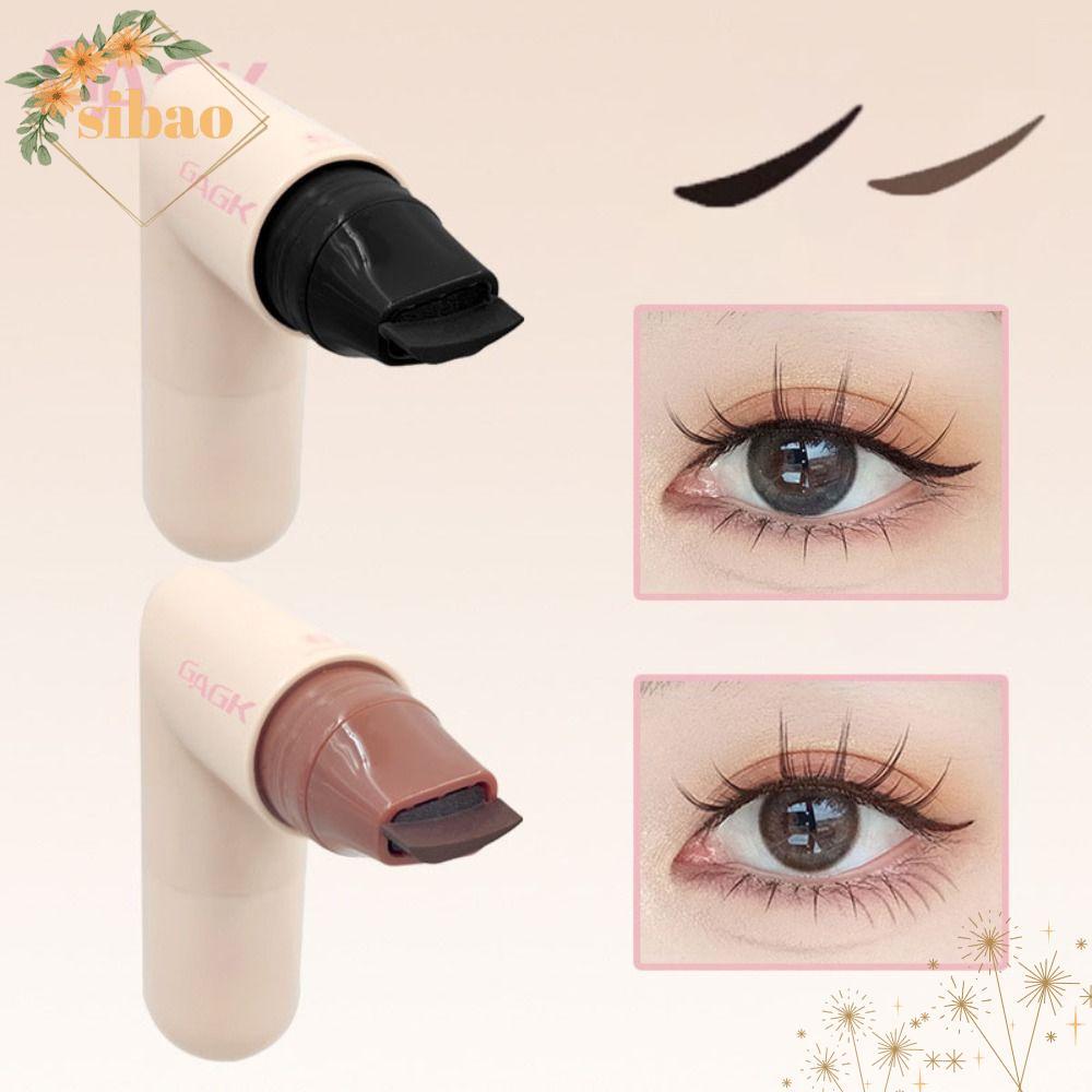 SIBAO Eyeliner Stamp, Waterproof Long Lasting Eye Liner Stamp, สีดําใช้งานง่าย Quick Dry Eyeliner St