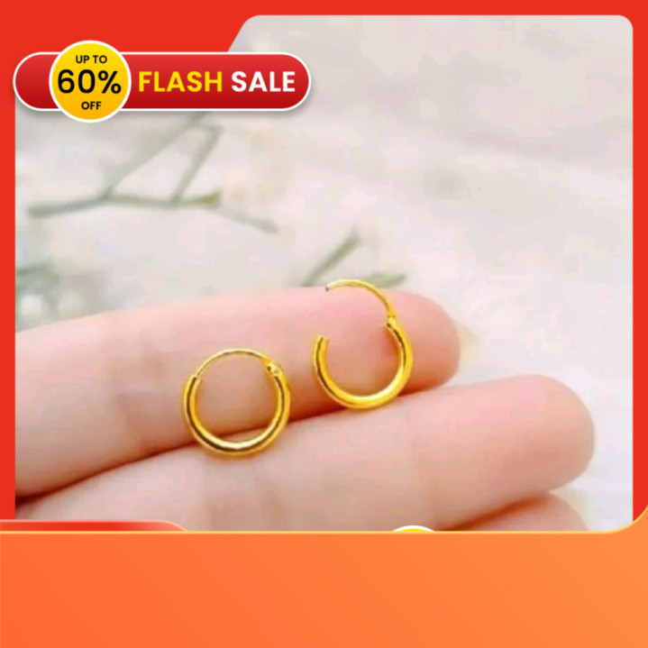 (NRL) TITANIUM JEWELRY ROUND GYPSY BABY EARRINGS ANTI-RUST, ELEGANT PLAIN GYPSY EARRINGS SENSEN ACC