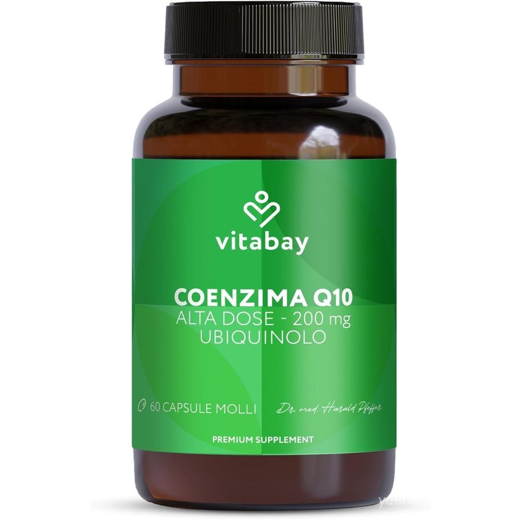 Vitabay Cnozyme Q10 Ubiquinol 200mg 60 แคปซูล Dose Q10 Active Form (Ubiquinol) ย่อยสลายได้จากห้องปฏิ