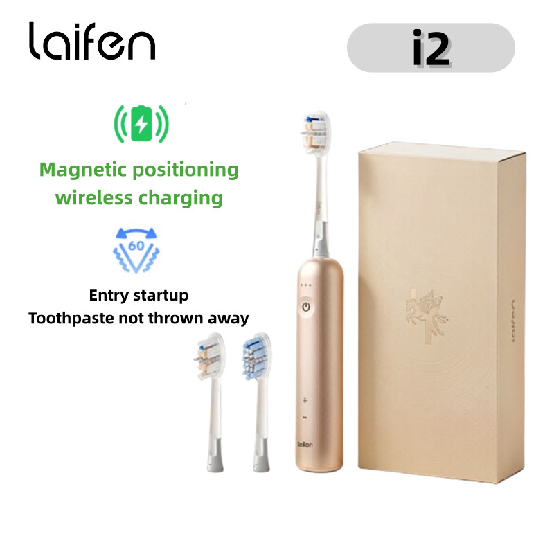 Laifen i2 aluminum alloy automatic electric toothbrush with portable soft bristle brush head