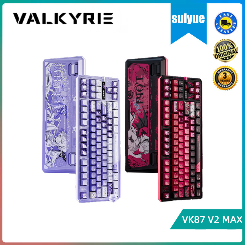 VALKYRIE VK87 V2 การตรวจจําลองที่สามไร้สายแป้นพิมพ์แบบกลไกที่กําหนดเองคู่ 8K อัตราคืนปลั๊กร้อนแบบเต็