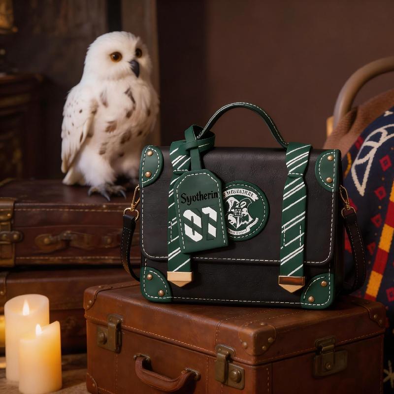 Harry Potter Slytherin กระเป๋า Messenger สไตล์ Retro สำหรับนักเรียนและแฟนคลับ