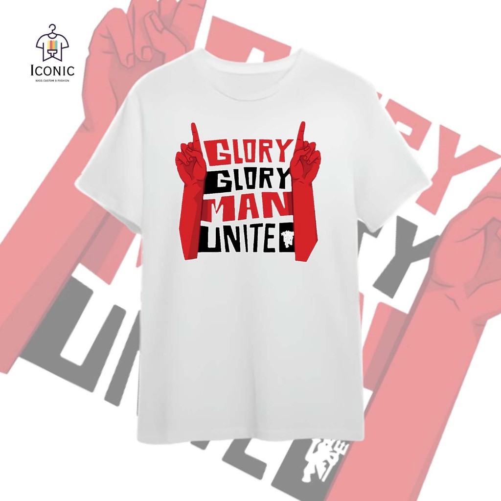 เสื้อยืด Iconic Glory Man United เสื้อยืดสโมสรฟุตบอลผู้ชายแมนเชสเตอร์ยูไนเต็ด