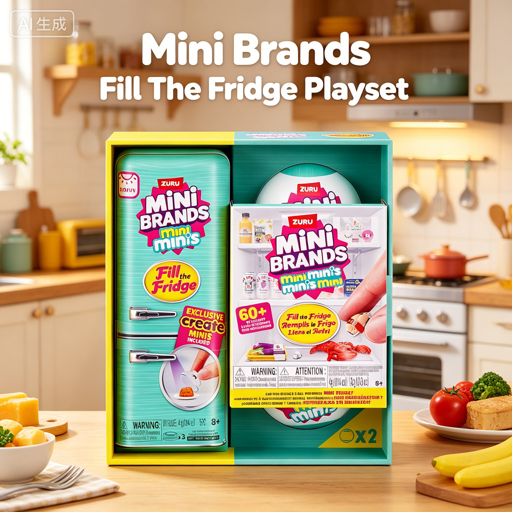 เติมตู้เย็น Playset Mini Brands Series 1 1pk Plus 2pk Int แคปซูล S1 Combo Blind Bag Mystery ของเล่นข