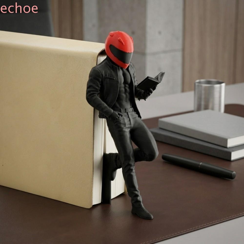 ECHOEDGE Racing Driver บุ๊คมาร์ค, 3D พิมพ์ตลกรถจักรยานยนต์ Rider Bookends, Creative ตกแต่ง Cool Biker รถจักรยานยนต์ Rider บุ๊คมาร์คอุปกรณ์อ่าน