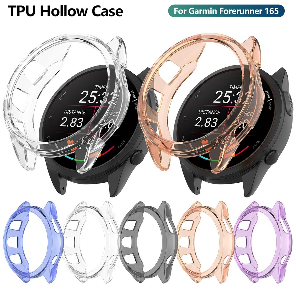สําหรับผู้เบิกทาง Garmin 165 กรณี TPU Hollow ฝาครอบป้องกัน Soft Slim Shell Smartwatch ป้องกันหน้าจออุปกรณ์เสริม