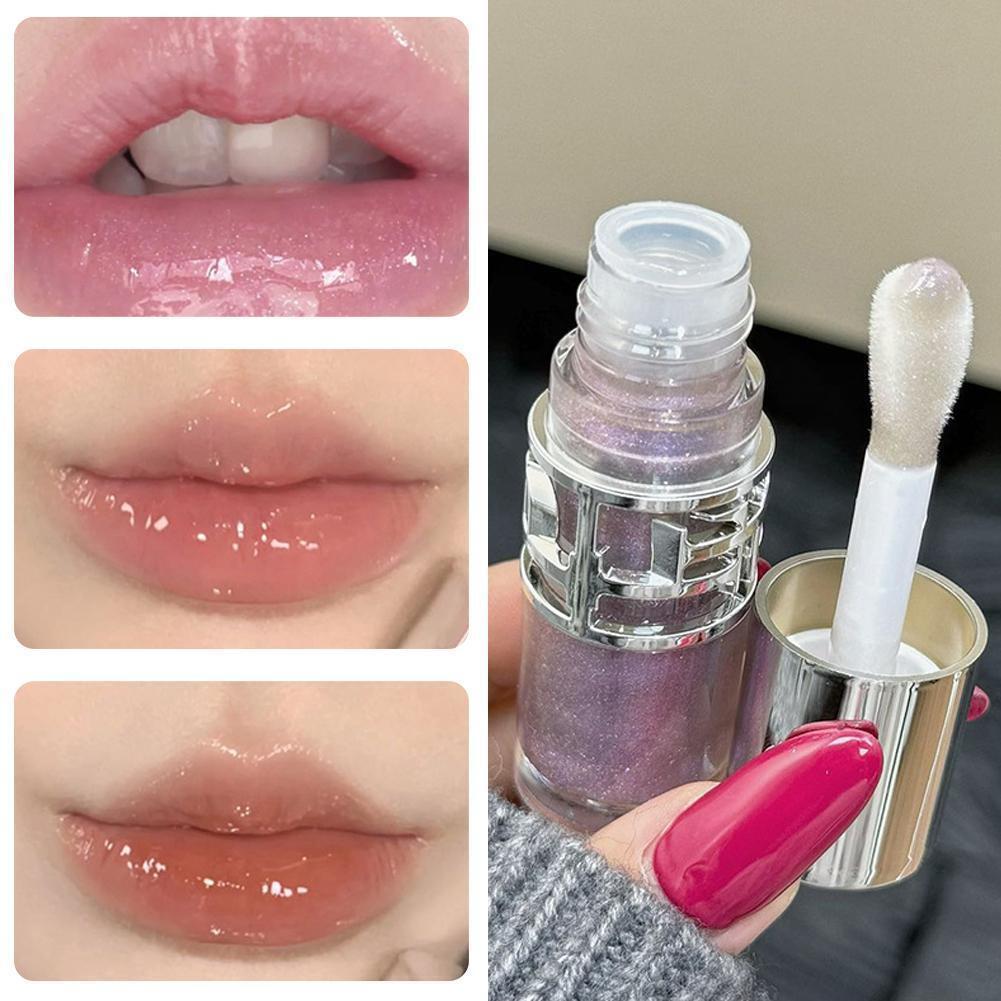 TE สาเหตุ☆6 สี Mirror Lip Glaze Long Wearing Transparent Gloss Tube Glass Lip S6p1