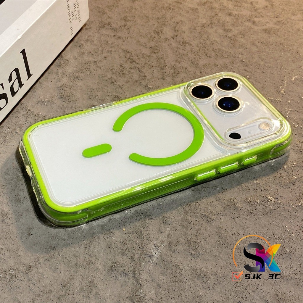 กันกระแทกแม่เหล็กโปร่งใสกรณี 2-in-1 ถุงลมนิรภัย Anti-Fall เคสโทรศัพท์สําหรับ iPhone 17 16 15 14 13 12 Pro Max 11 & 17Air – โปรปัง
