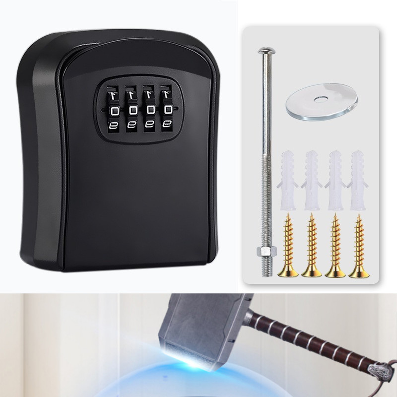 พร้อมส่ง กล่องเก็บกุญเเจ ติดผนัง พร้อมรหัสล็อค 4 หลัก ที่เก็บกุญแจ Key Box