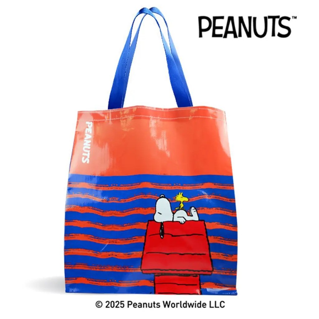 Se-ed (ซีเอ็ด) : PN1-กระเป๋ากระสอบสาน PP : PEANUTS-1C PP Woven Tote Bag (PN1C-PPWB-RE-BL35) W35xH40xS15 cm.