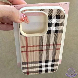 เคสผิวหนัง ลวดลายสก็อต แมท เรียบหรู สไตล์คลาสสิก สำหรับ IPhone 13 17 Air 15 11 16 12 14 Pro Max XR X XS 7 16 8 Plus