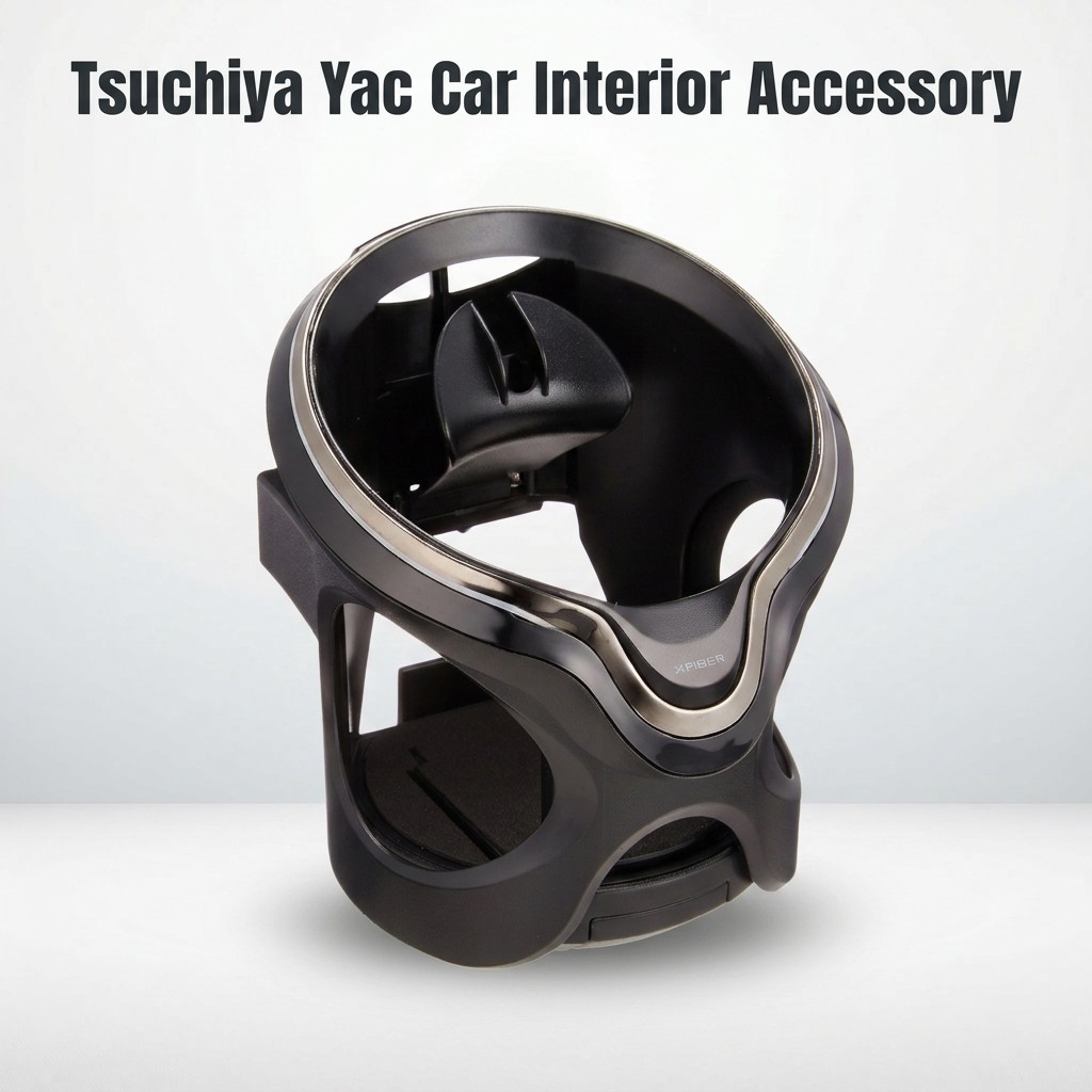 Tsuchiya Yac Car Interior Accessory - Fiber Drink Holder (Red/Black) PF-323/PF-324